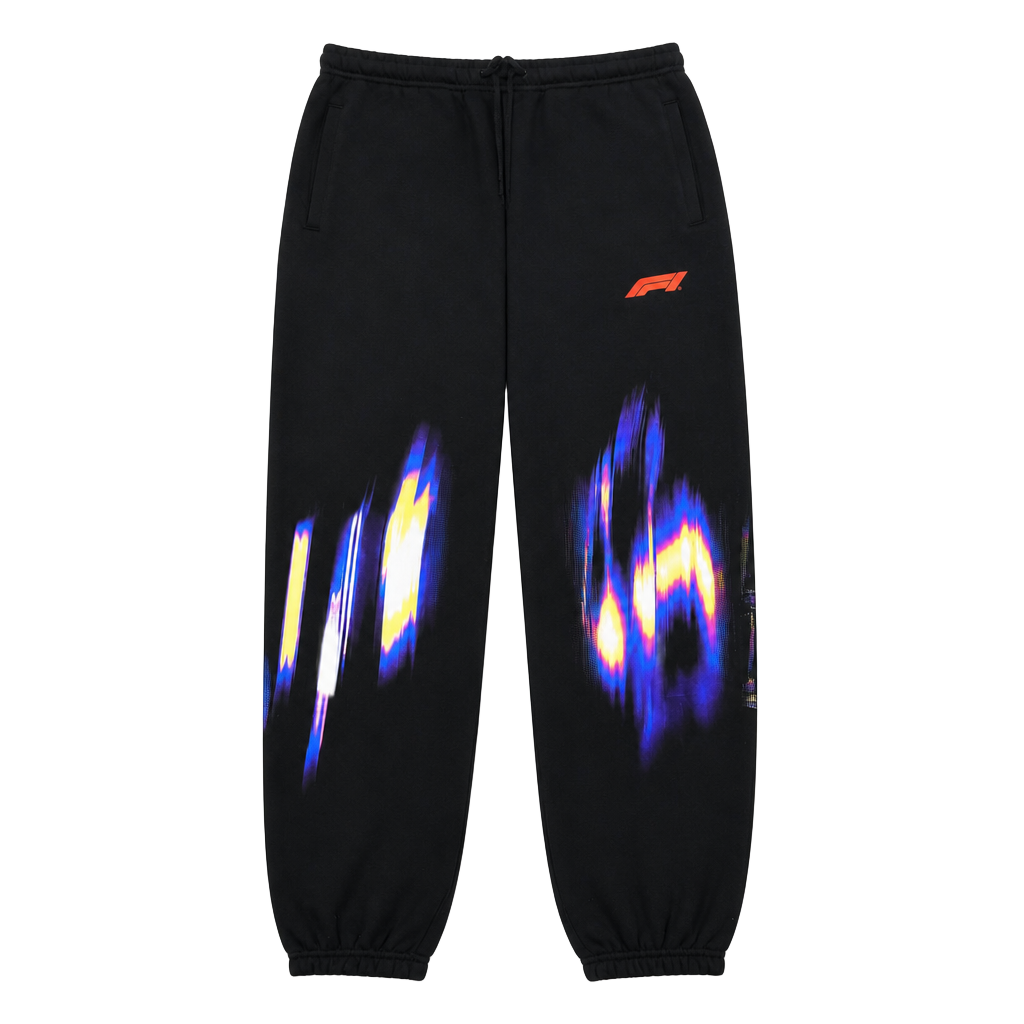 PacSun Formula 1 Graphic Fleece Sweatpants Black NWT 1