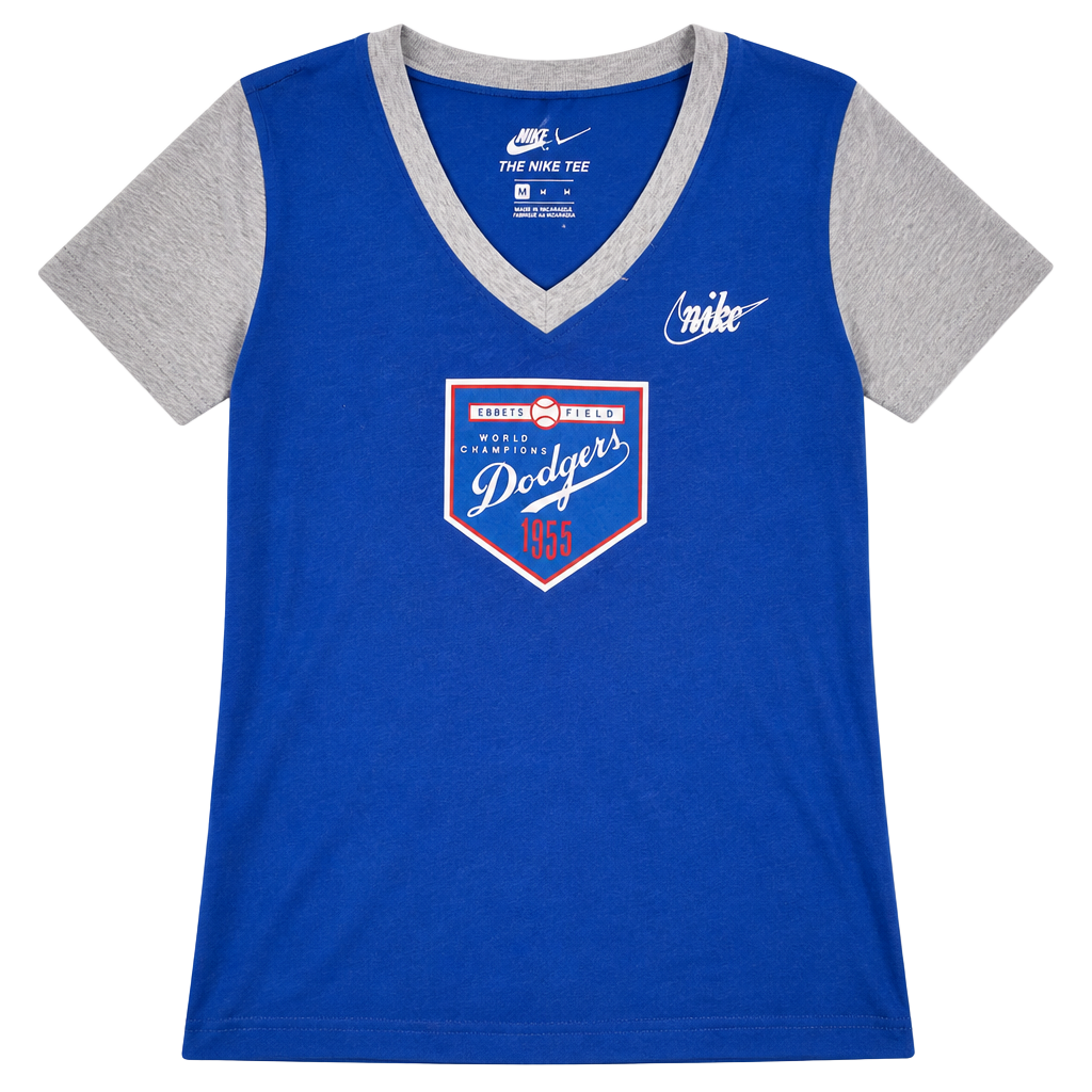 Nike Cooperstown Collection Los Angeles Dodgers 1955 World Champions V-Neck Tee 1