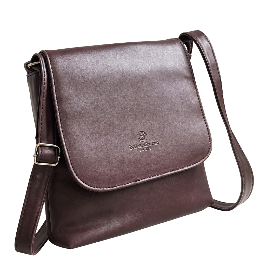 Mick-Chwood Paris Brown Leather Crossbody Flap Bag 1