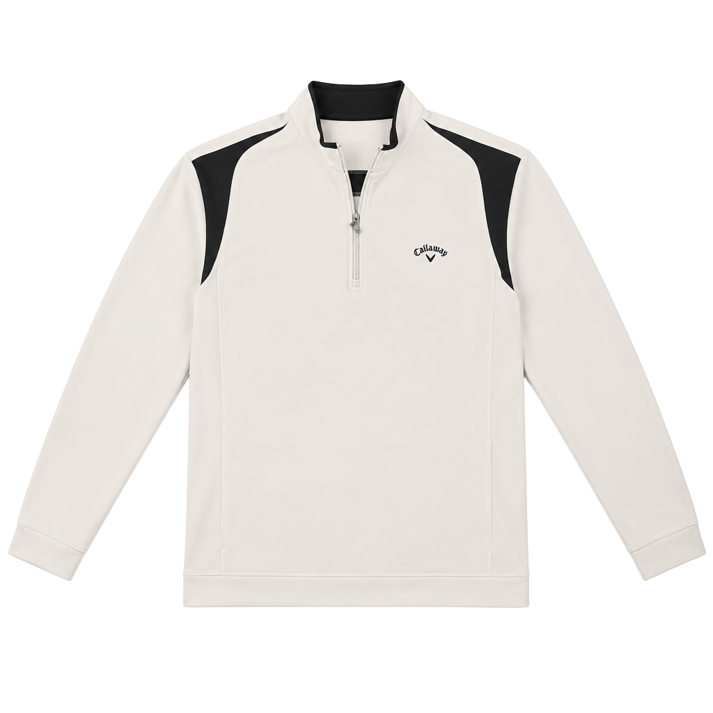 Callaway 1/2 Zip Pullover White Black Golf Jacket 1