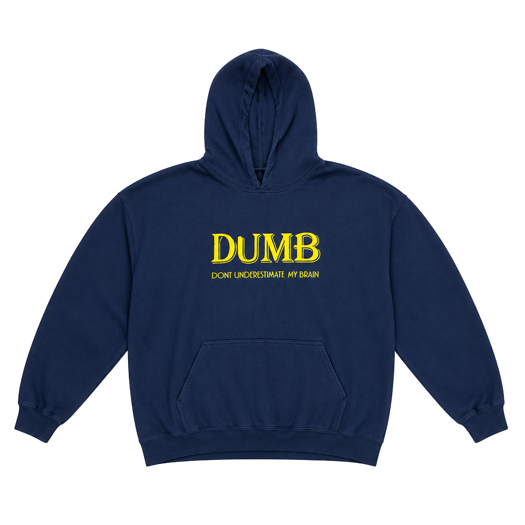 Kings of NY Dumb Dont Underestimate My Brain Navy Hoodie 1