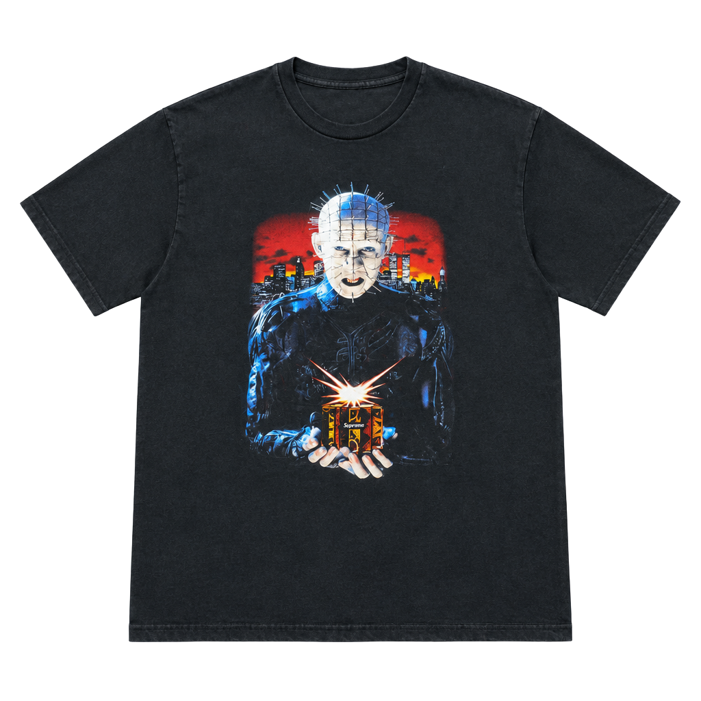 Supreme Hellraiser Hell on Earth T-Shirt Black Graphic Print Tee Size L 1