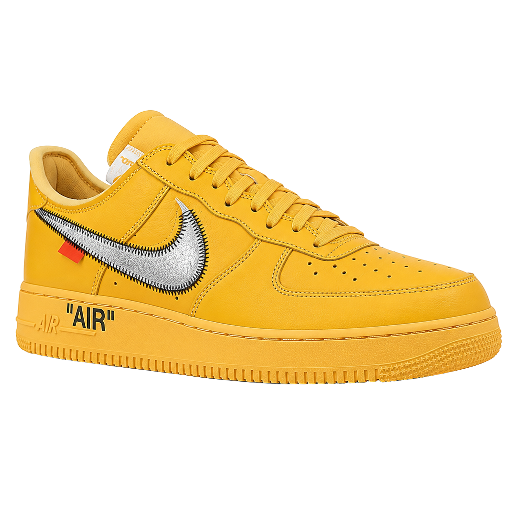 SIZE 13🌟Off-White Nike Air Force 1 ICA UNIVERSITY GOLD grail LIKE NEW 1