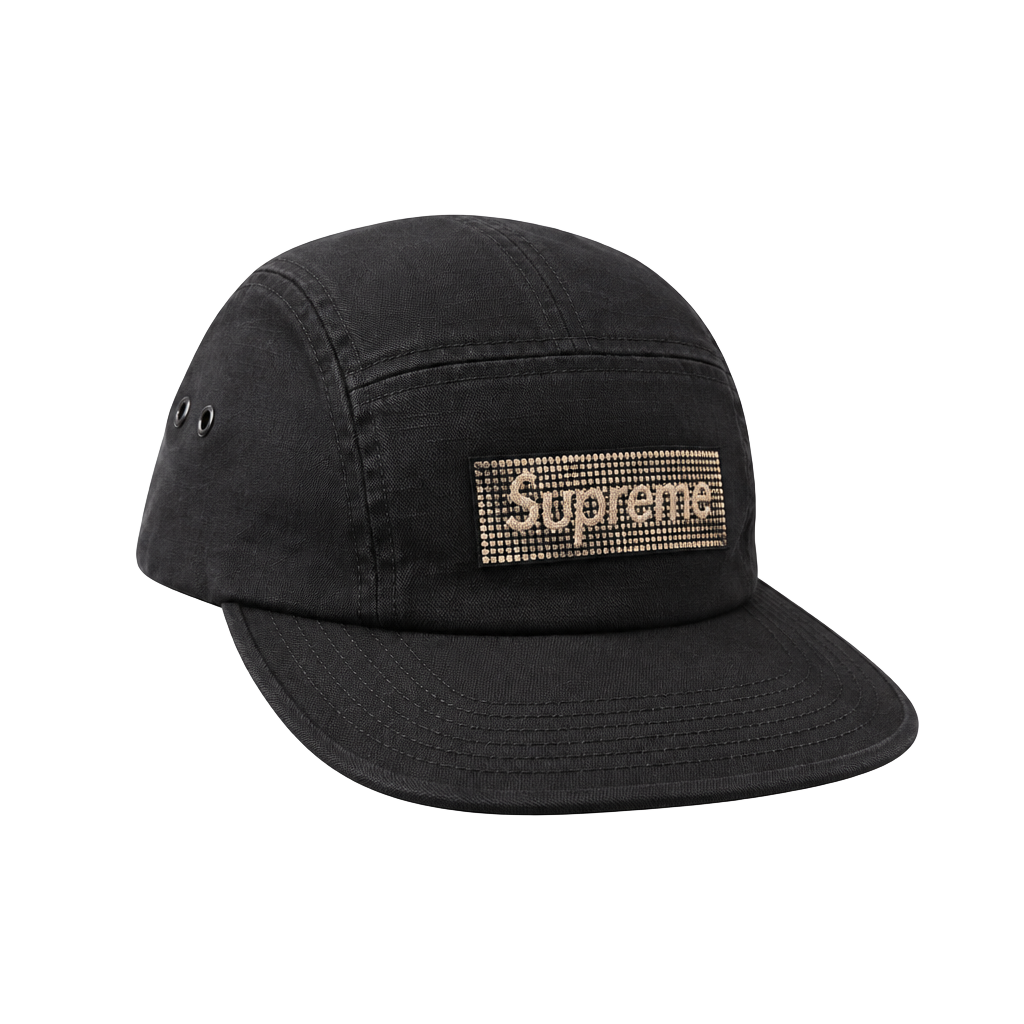 Supreme Rhinestone Label Camp Cap - ps fw26 new 1