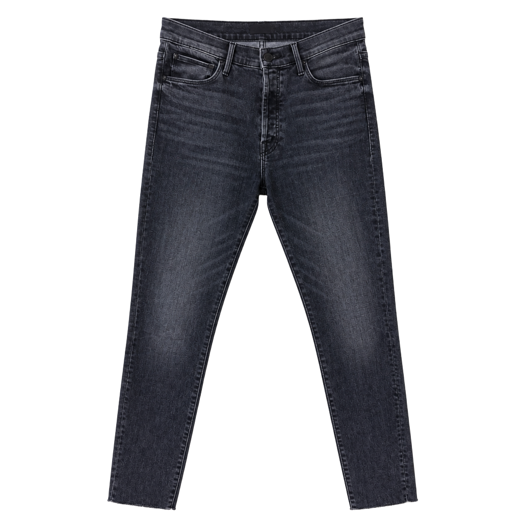 MOTHER The Looker Skinny Jeans Size 28 Black Washed Denim Raw Hem 1