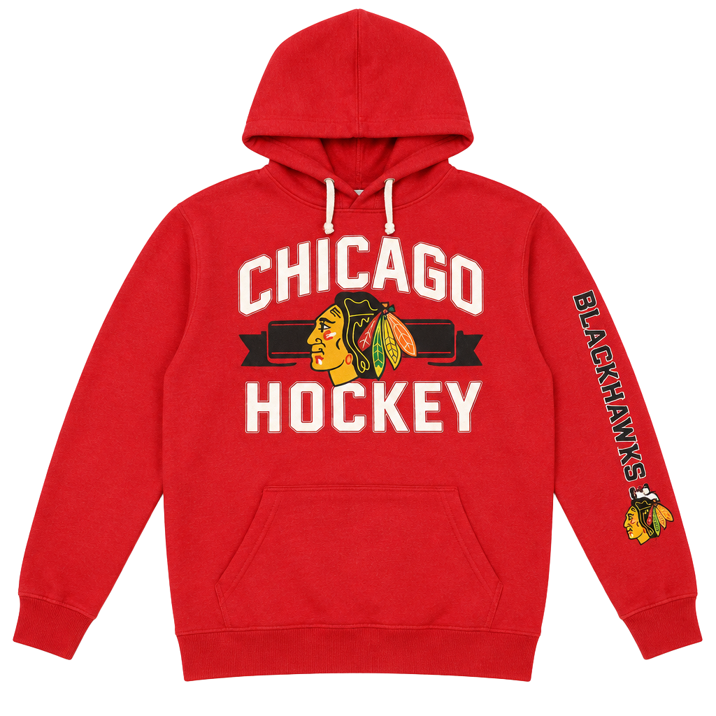 Reebok Chicago Blackhawks Hockey Youth Hoodie Size 16 Red 1
