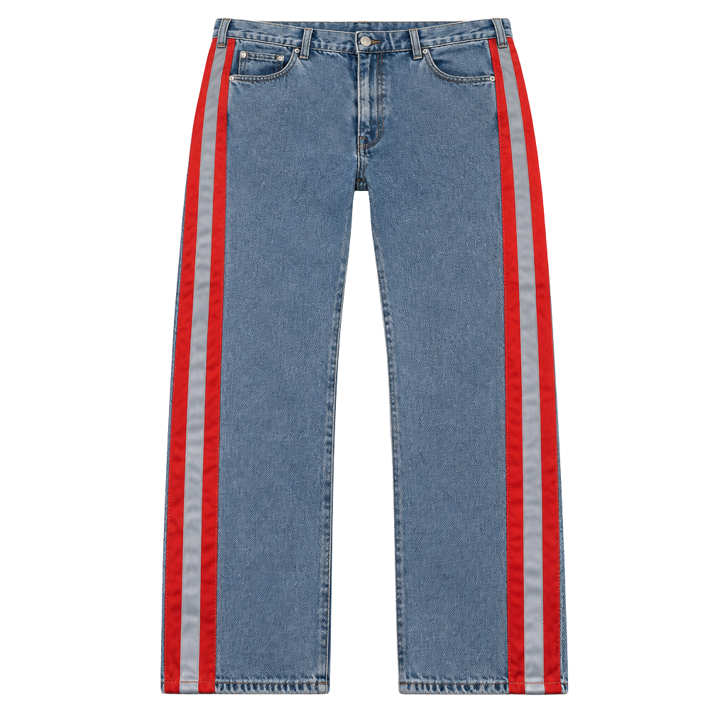 Levi's 512 Slim Taper Jeans Size 42x30 Light Wash Red Stripe Side Tape 1
