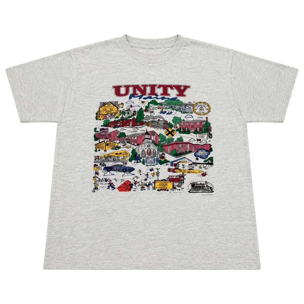 Vintage Unity Maine Graphic T-Shirt Grey 1