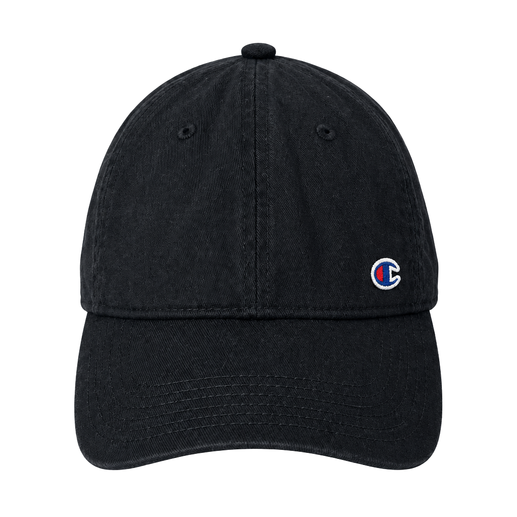 Champion Dad Hat Black C Logo Adjustable Baseball Cap 1
