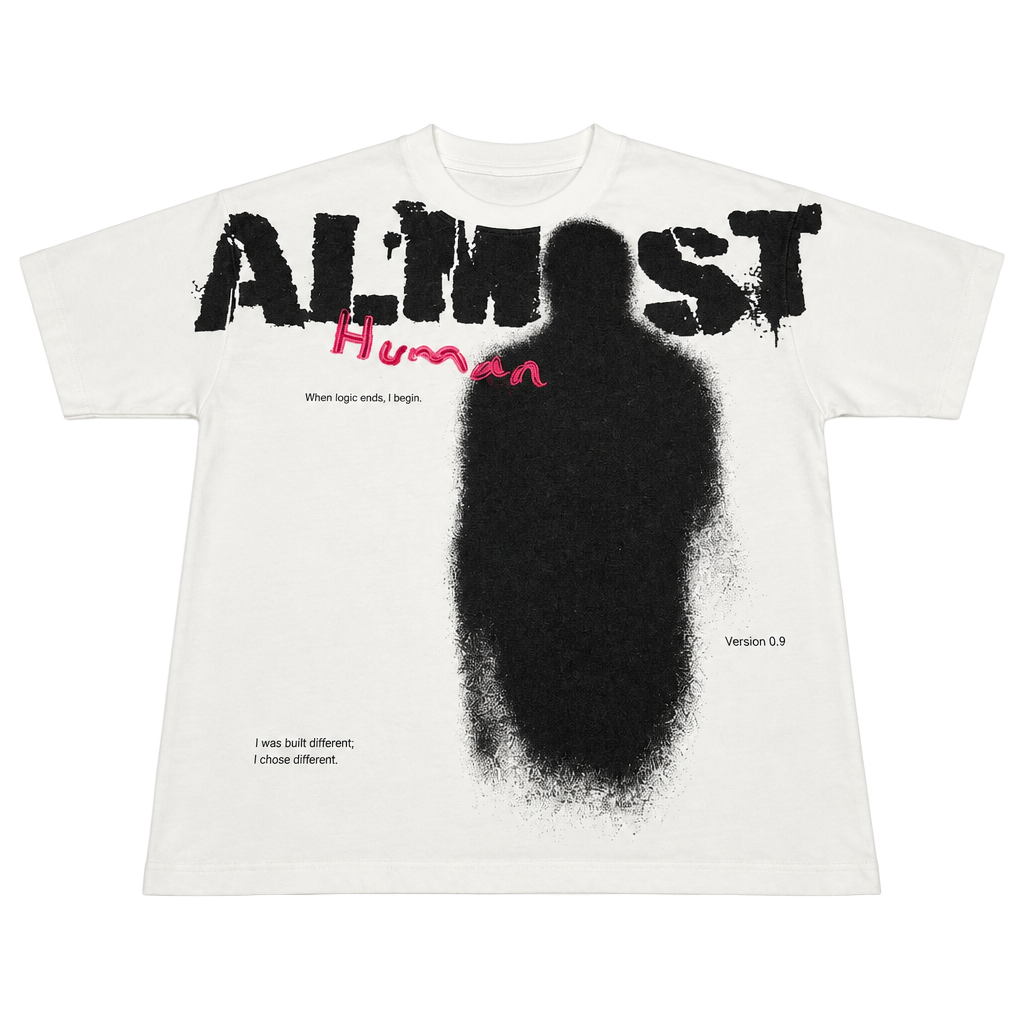 Almost Human Graphic T-Shirt White 1