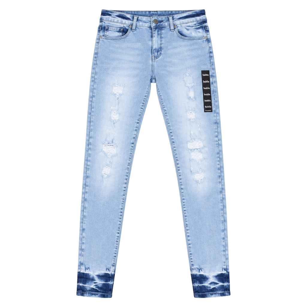 Reason Brand Skinny Jeans Size 34x32 Light Wash Distressed 1