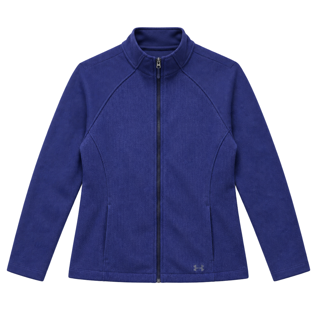 Under Armour Fleece Jacket Size LG Purple Full Zip Athletic 1