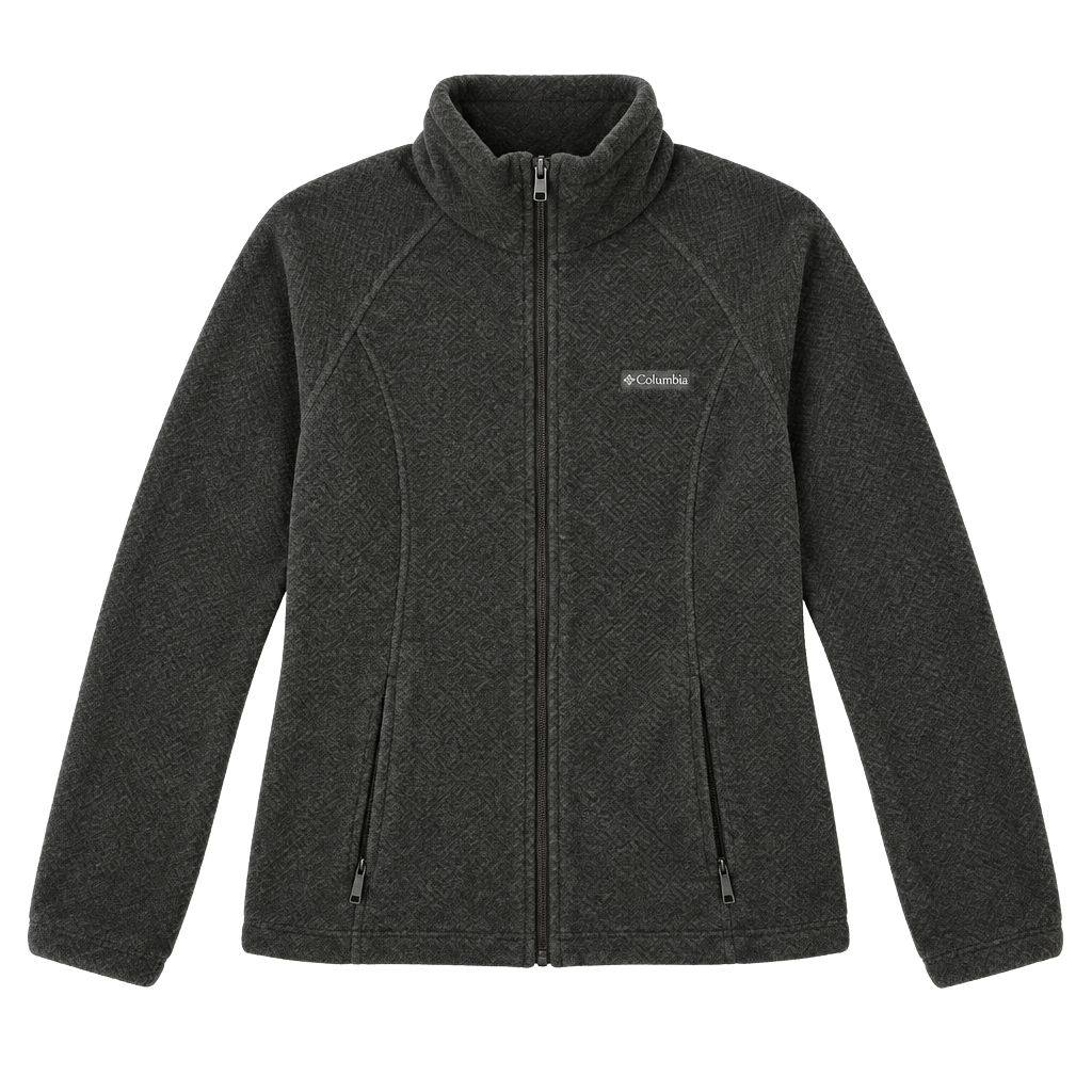 Columbia Benton Springs Full Zip Fleece Jacket Size L Gray 1