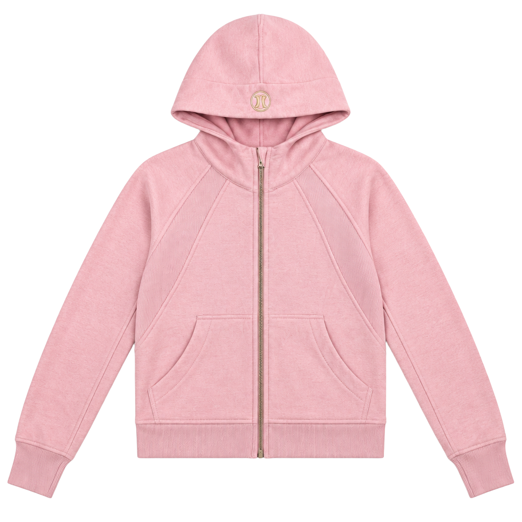 Lululemon Scuba Full-Zip Cropped Hoodie Size 6 Pink 1