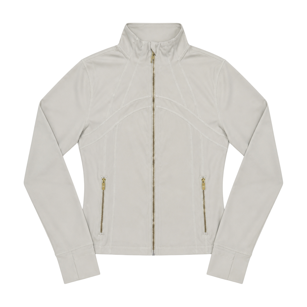 Lululemon Define Cropped Jacket Nulu Bone Gold Size 8 1