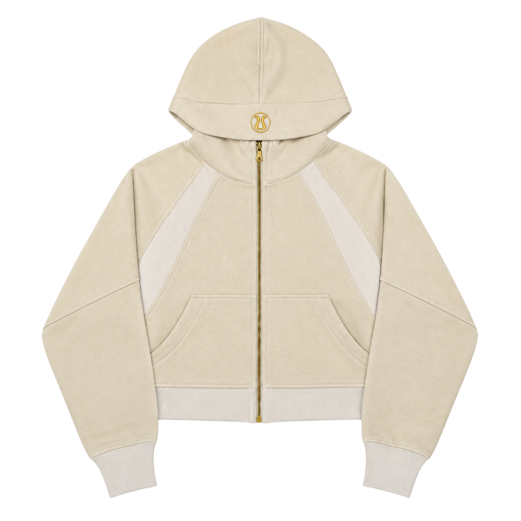 Lululemon Scuba Hoodie Size 8 Beige Gold Hardware New With Tags 1