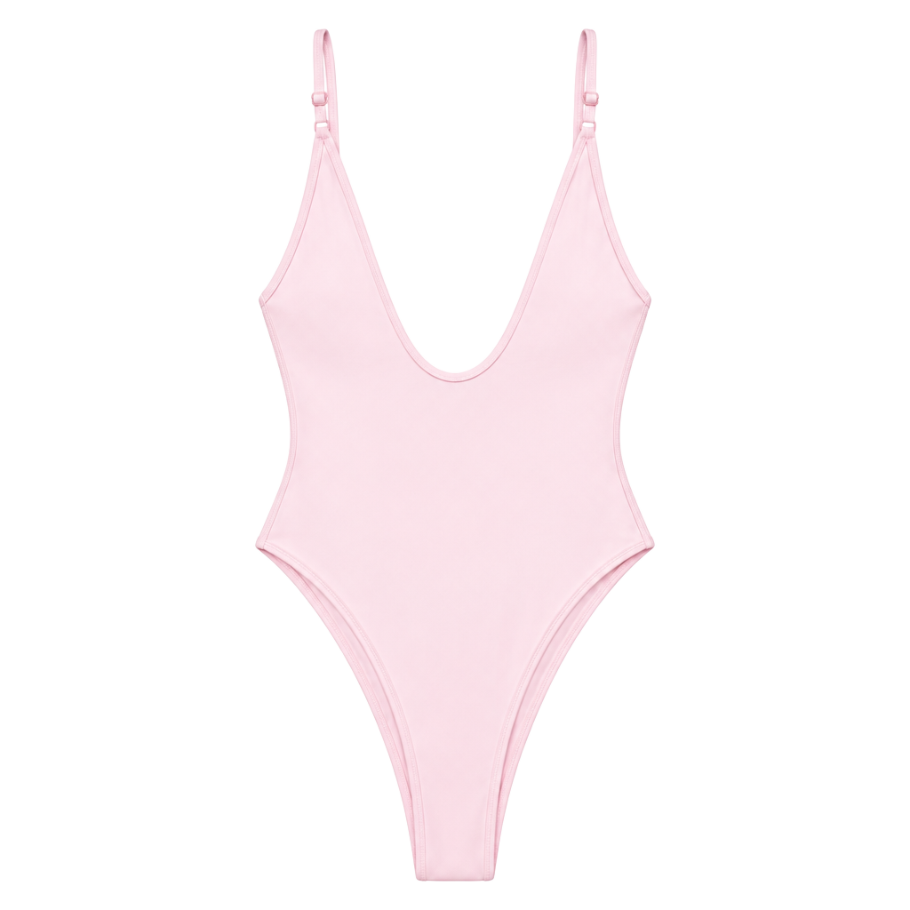 Gooseberry Seaside So Chic One Piece Swimsuit Size S Baby Pink 1