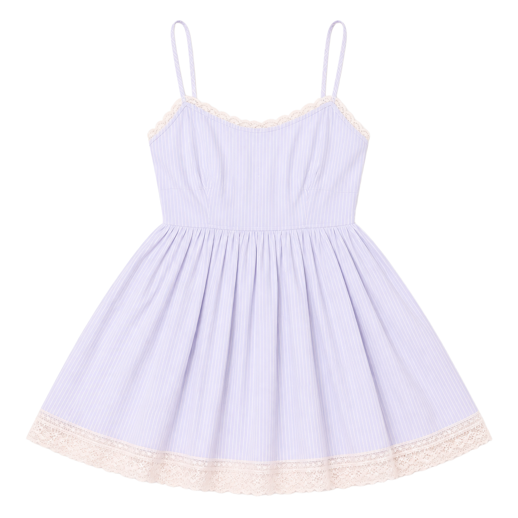 Harrisine Cotton Pinstripe Mini Dress 1