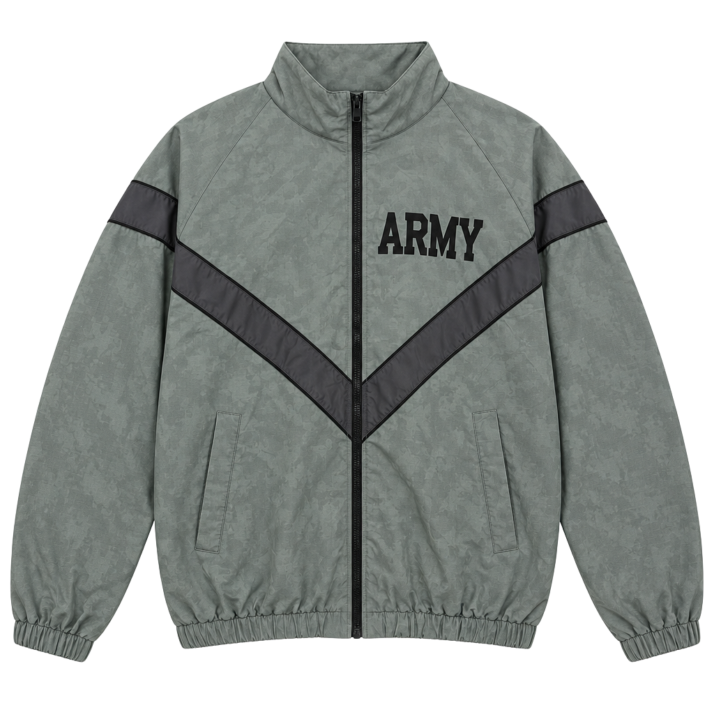 Skilcraft Army Physical Fitness Uniform Jacket Size Medium Gray Camo 1