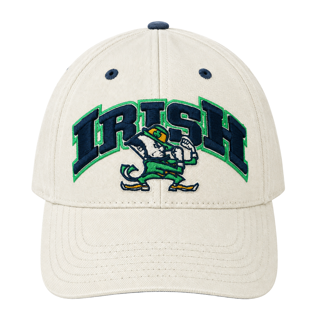 Top Of The World Notre Dame Fighting Irish Adjustable Hat White Cotton 1
