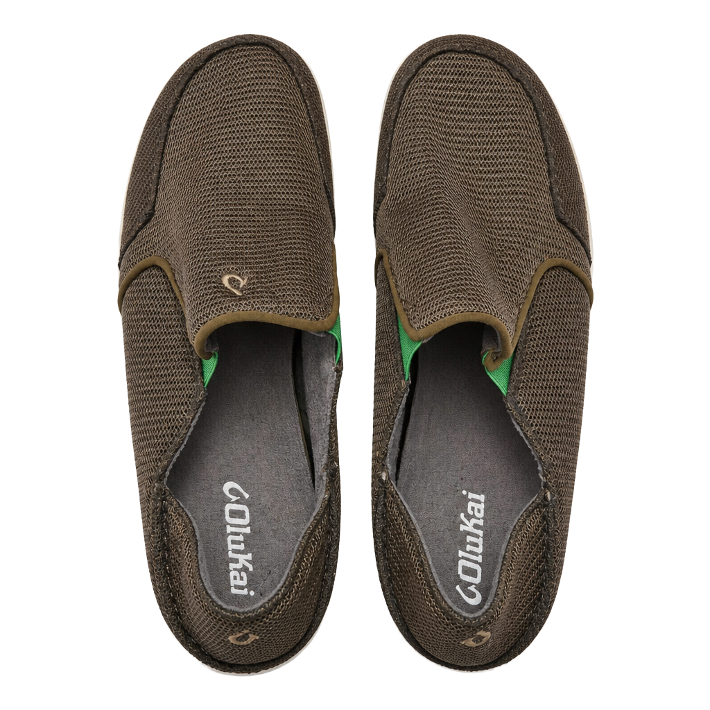 OluKai Nohea Mesh Men's Slip-On Shoes in Mustang/Lime Peel 1