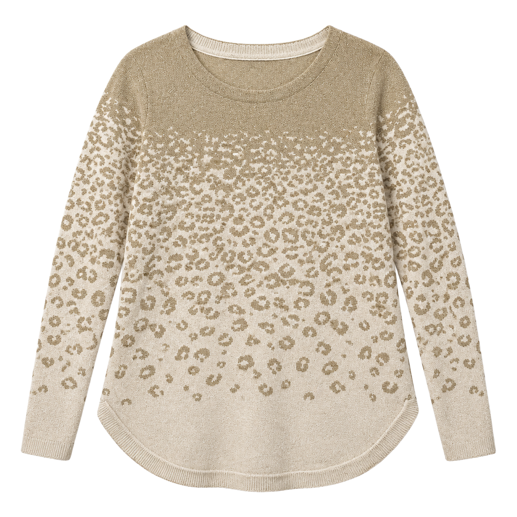 United States Sweaters Size M Gold White Leopard Sweater 1
