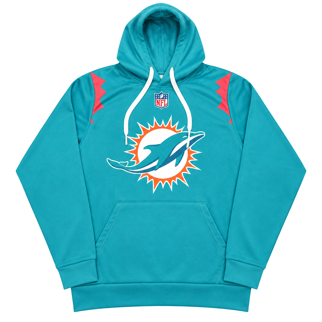 NFL Miami Dolphins Hoodie Size XS Aqua Blue Pullover 1