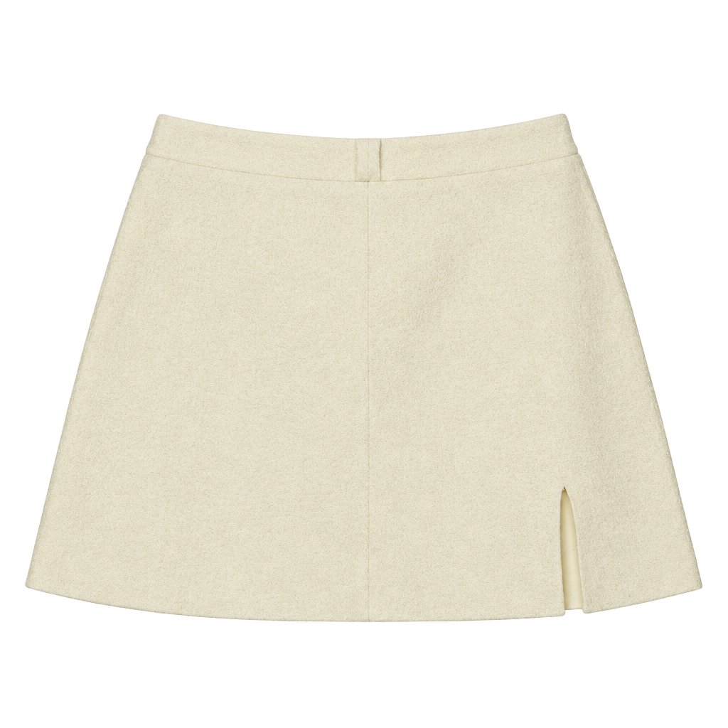 Altar'd State A-Line Mini Skirt Size XL Cream Knit Sweater Skirt 1