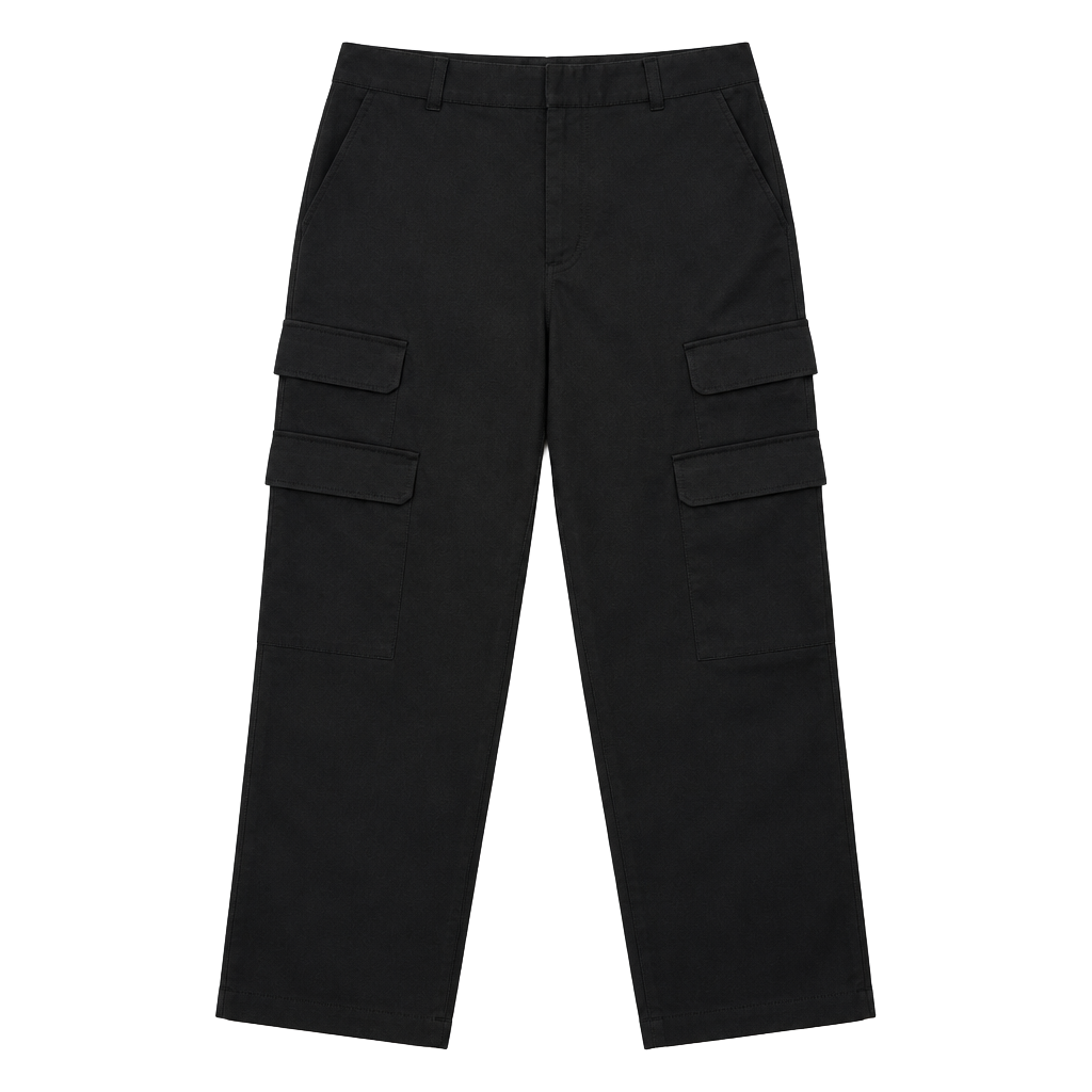 Black Cargo Pants 1