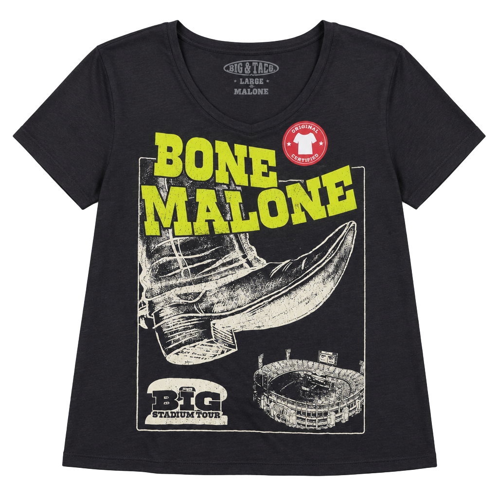 Post Malone The Big Stadium Tour Off The Shoulder Tee Size XS 1