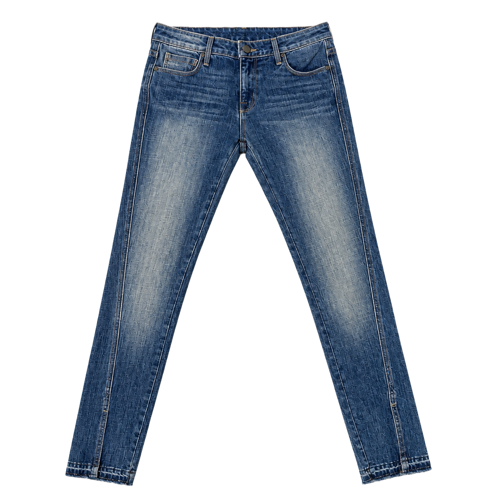 Parker Smith Medium Wash Skinny Front Seam Split Hem Jeans 1