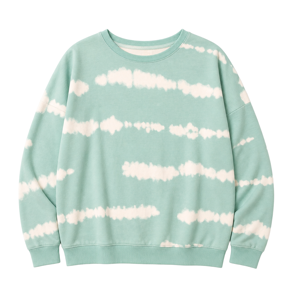 Teal Tie-Dye Sweatshirt 1