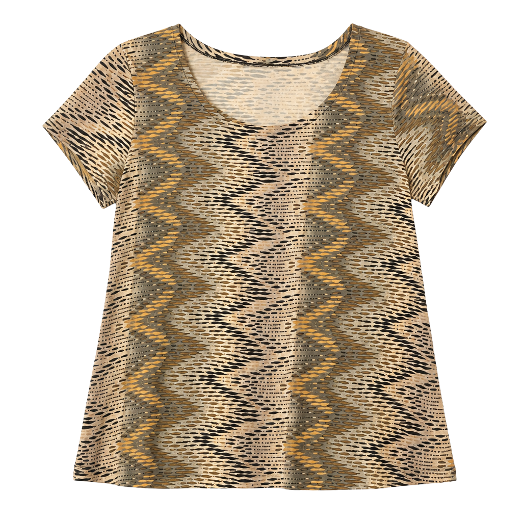 Women's Abstract Pattern Short Sleeve Top 1