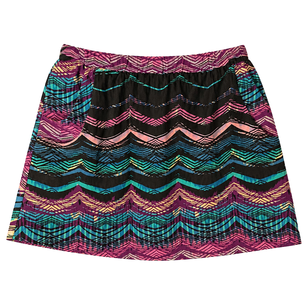 Colorful Geometric Print A-Line Skirt 1