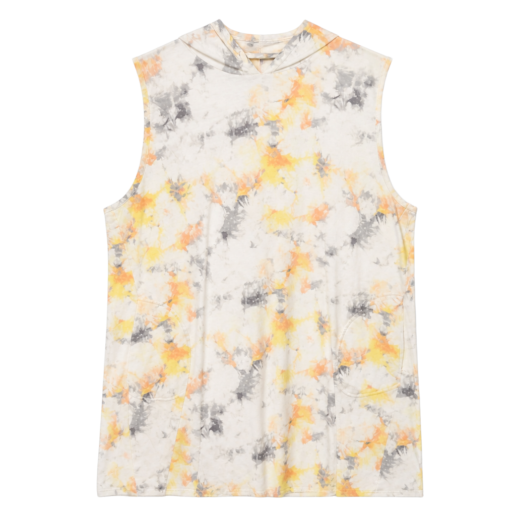 Tie-Dye Sleeveless Hooded Top 1