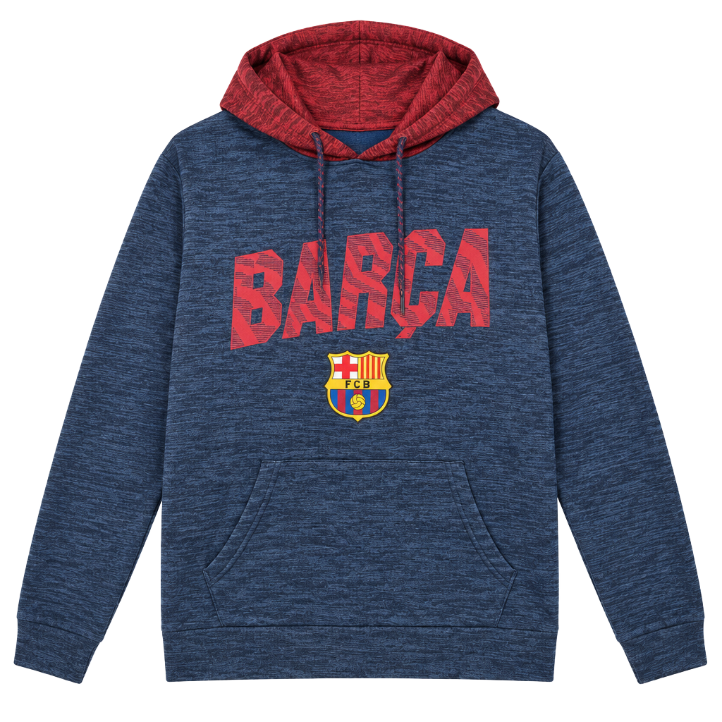 FC Barcelona Men's Pullover Hoodie Sweater Size M Soccer FCB Barca Navy Soft 1