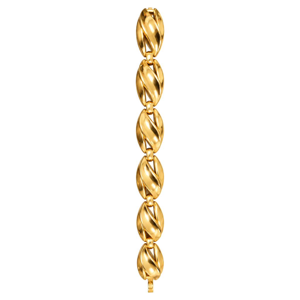 Trifari Patent Pending Gold Tone Link Bracelet 1