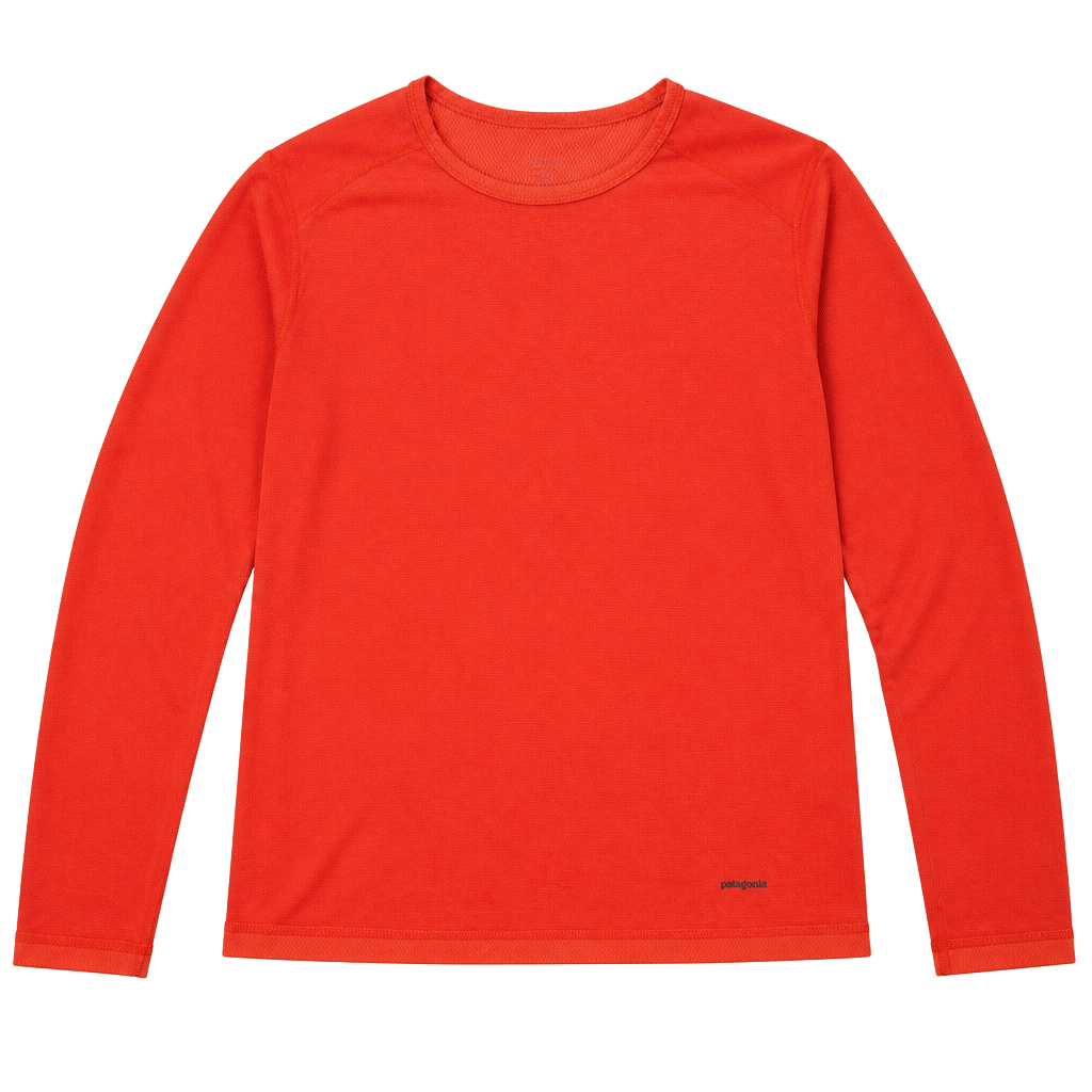 Patagonia Capilene Thermal Weight Women's Long-Sleeve Shirt, Orange, Size M 1