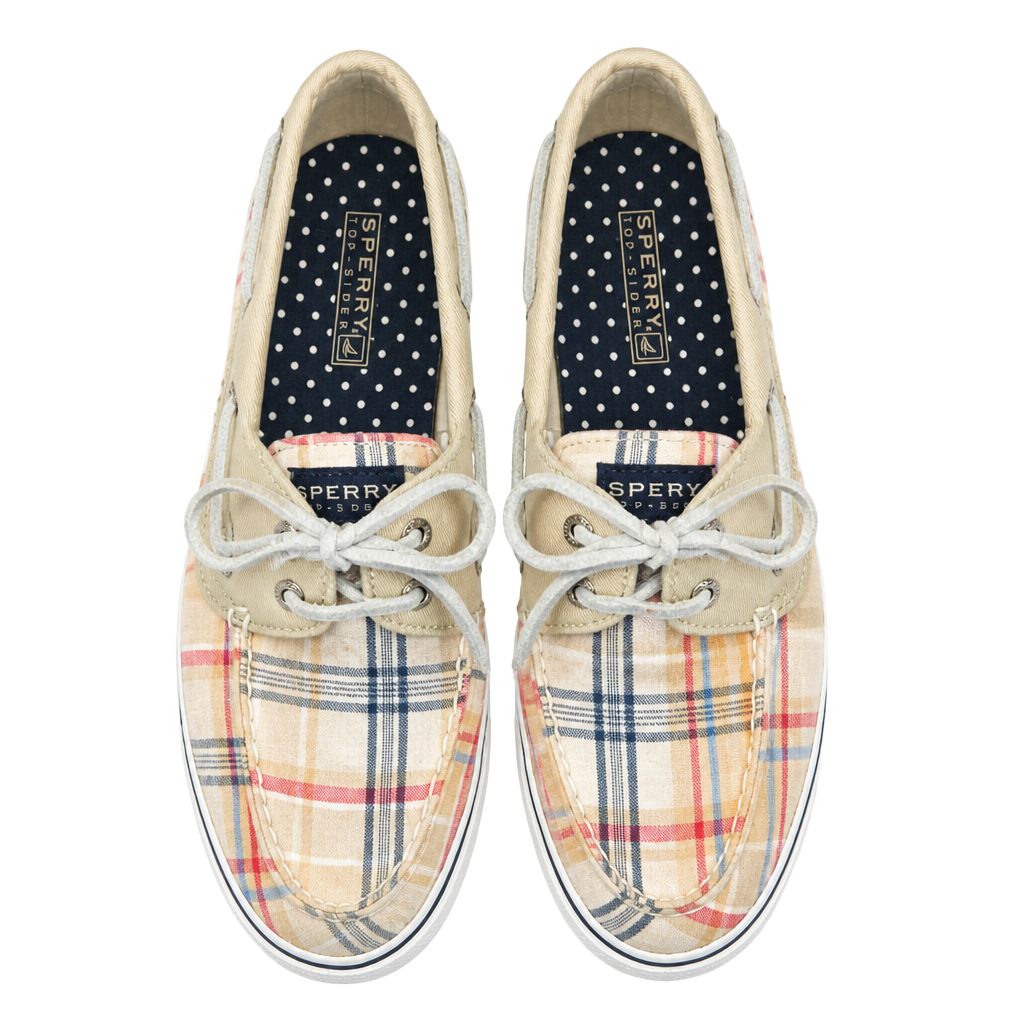 Women's Sperry Top-Sider Plaid Canvas Boat Shoes, Size 8M, Multicolor, Preppy 1