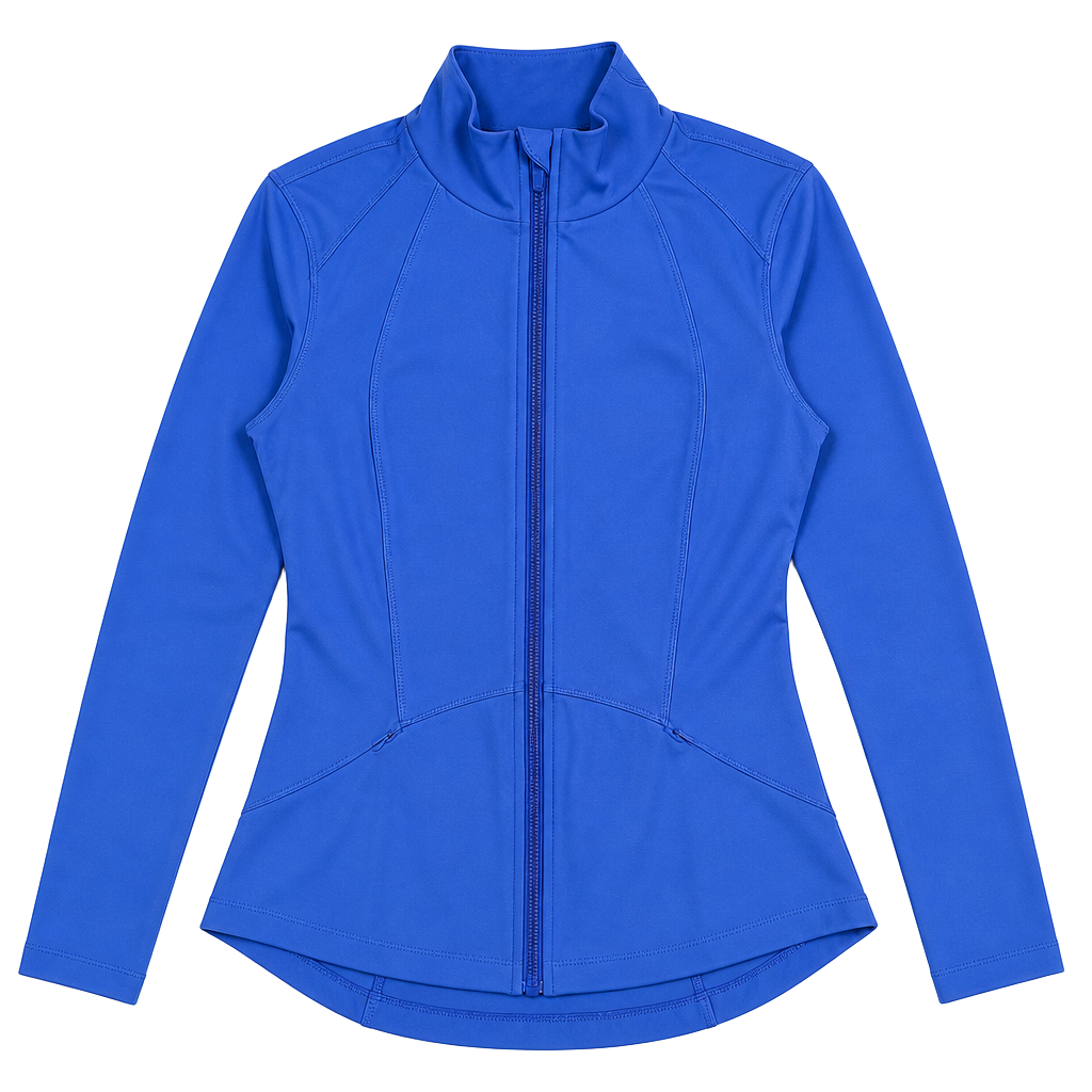Spyder Active Dusk Blue Long Sleeve Zip Up Jacket with Thumb Holes - Size S 1