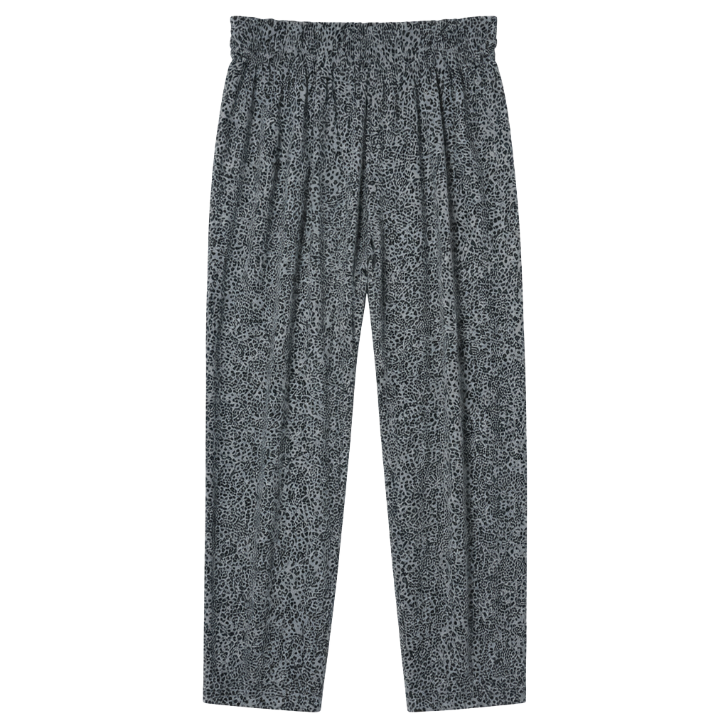 M&S Collection Animal Print Pants Size 20 REG Gray Green Lounge Trousers 1