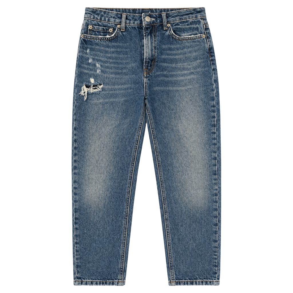 BDG High Rise Straight Jeans Blue Distressed 1