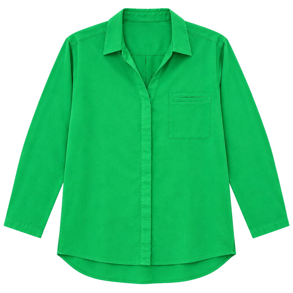 SIJO Button Down Shirt Size S Green Tencel Lyocell 1