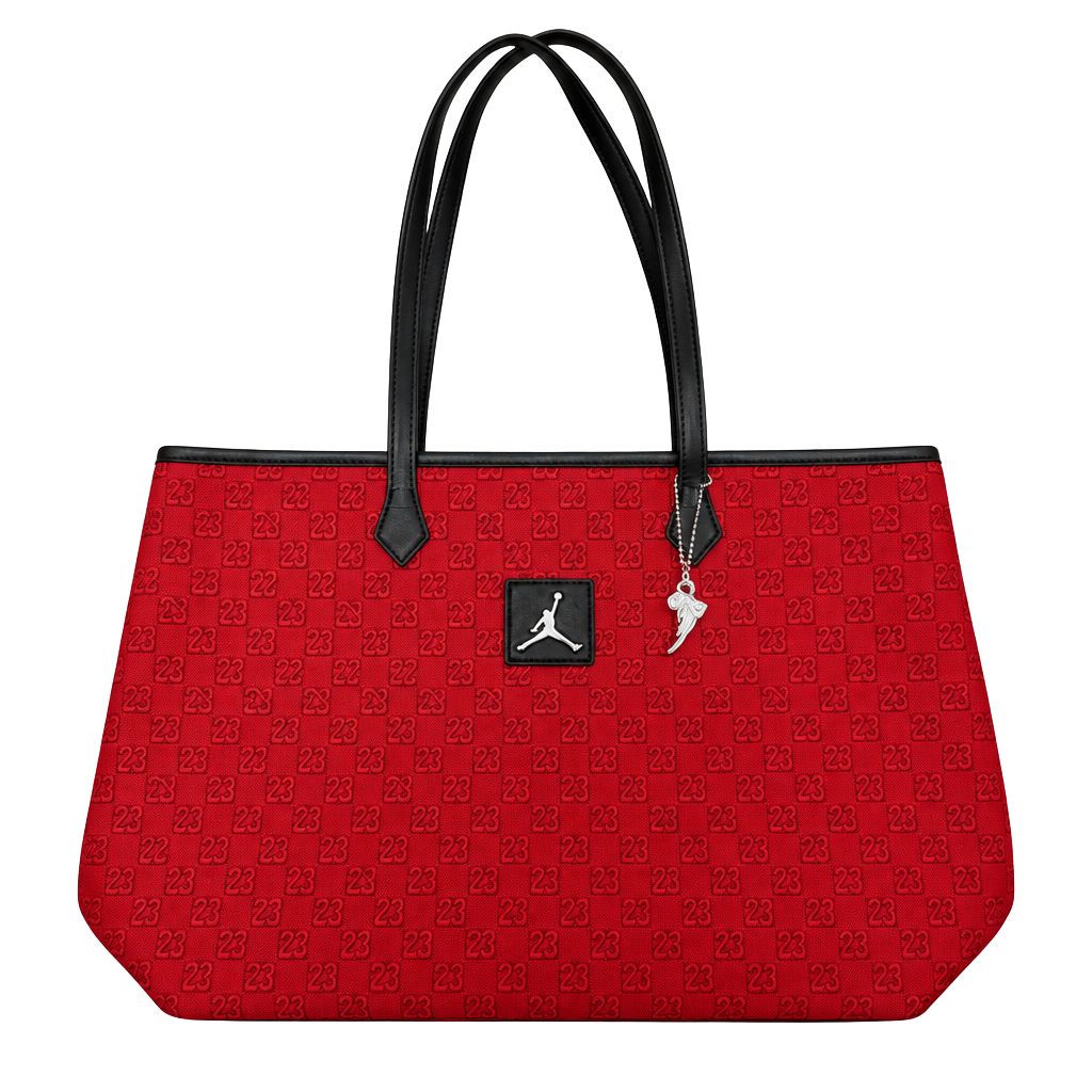 Jordan Monogram Pin Tote Bag - Red/Black 1