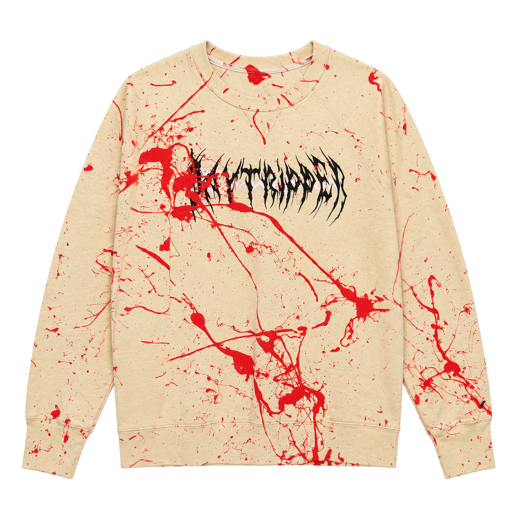 Champion Daytripper Spit In My Mouth Sweatshirt XL Cream Graphic 1