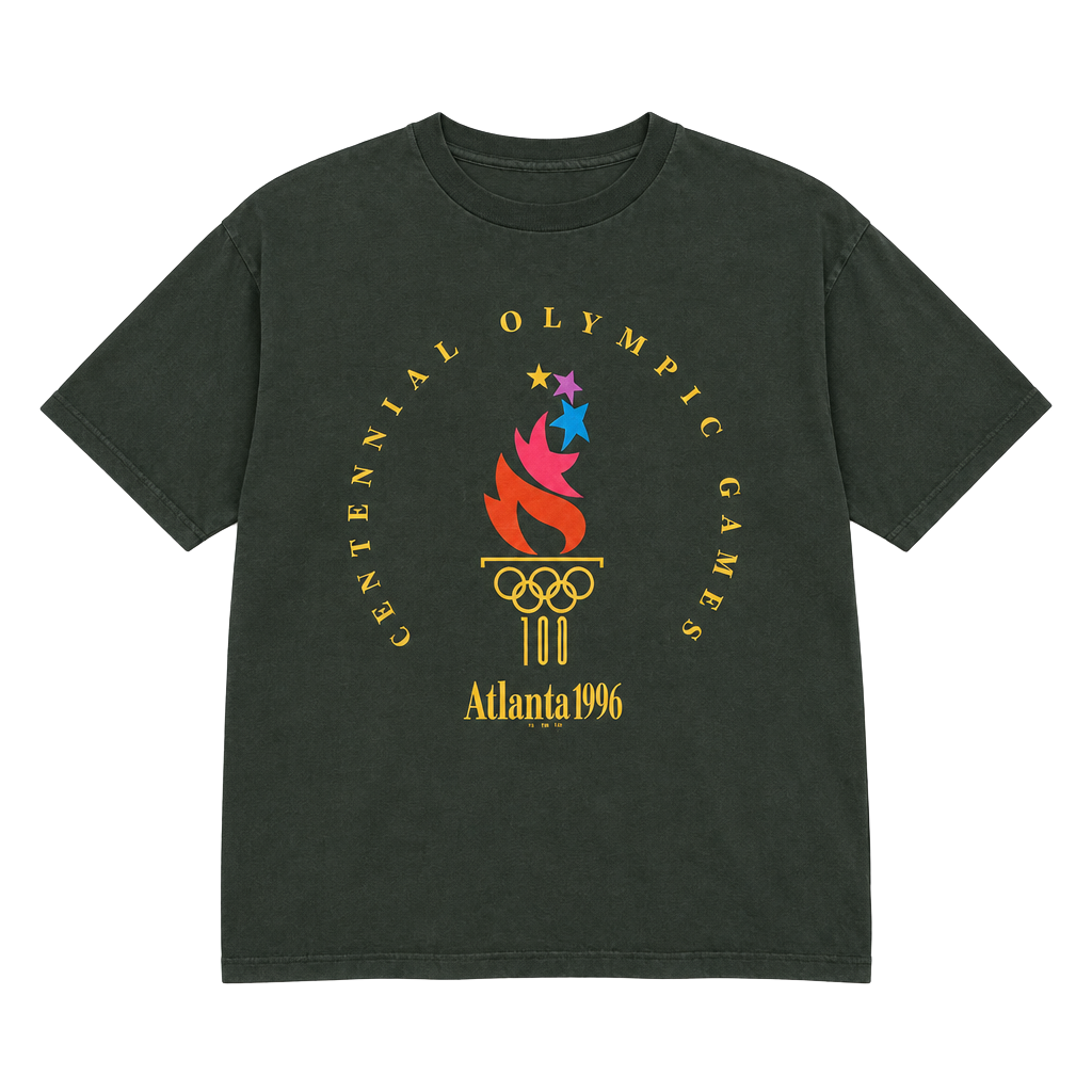 Champion Atlanta 1996 Centennial Olympic Games T-Shirt X-Large Green 1