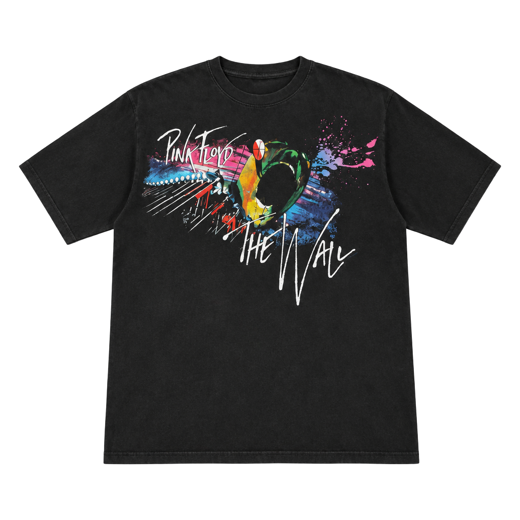 Hanes Pink Floyd The Wall Graphic T-Shirt Adult M Black 1