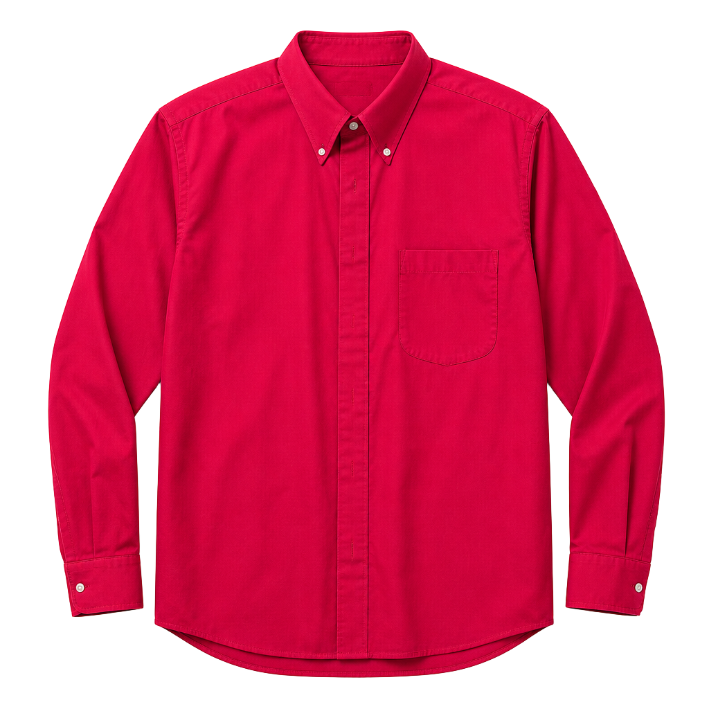 IZOD Men's Red Wrinkle Free Twill Button Down Shirt Size 16 1/2 34/35 1