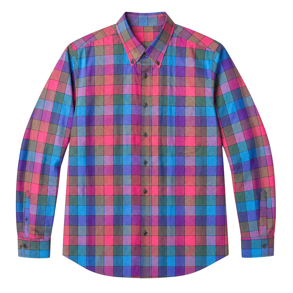 Paul Fredrick Men's Non-Iron 100% Cotton Plaid Button Down Shirt XL 1