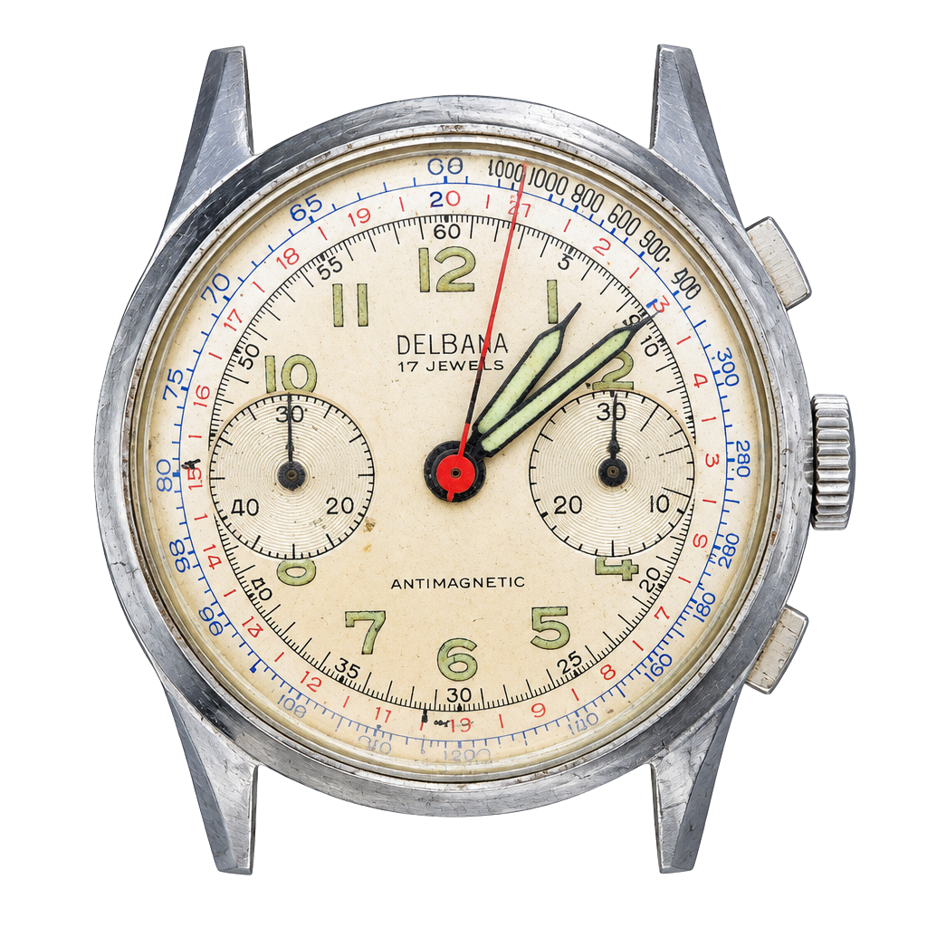 Delbana Vintage Chronograph Antimagnetic 17 Jewels Watch 1